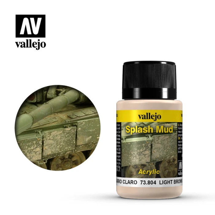 Краска Vallejo серии Weathering Effects - Light Brown Splash Mud 73804 (40 мл)