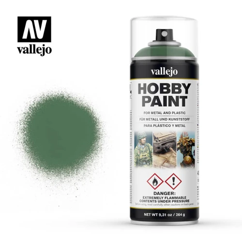 Аэрозольная грунтовка Vallejo серии Aerosol - Sick Green 28028 (400 мл) Аэрозольная грунтовка Vallejo серии Aerosol - Sick Green 28028 (400 мл)
