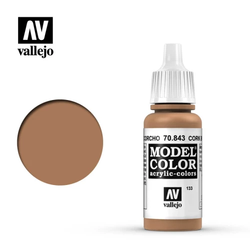 Краска Vallejo серии Model Color - Cork Brown 70843, матовая (17 мл) Краска Vallejo серии Model Color - Cork Brown 70843, матовая (17 мл)