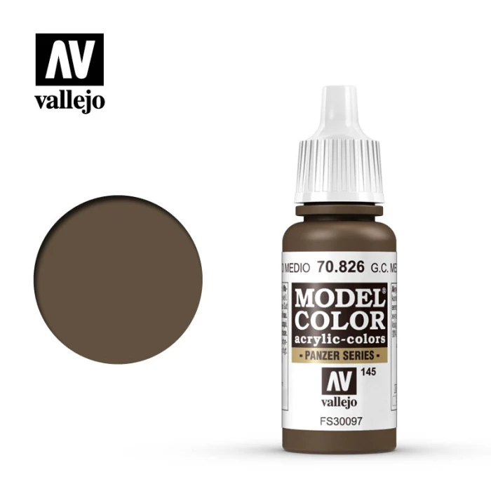 Краска Vallejo серии Model Color - German Camouflage Med. Brown 70826, матовая (17 мл)