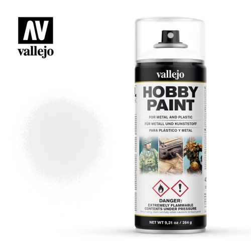 Аэрозольная грунтовка Vallejo серии Aerosol - White 28010 (400 мл) Аэрозольная грунтовка Vallejo серии Aerosol - White 28010 (400 мл)