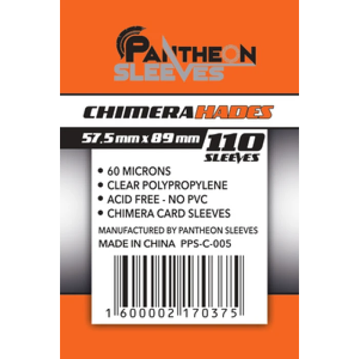 Протекторы Стандарт Pantheon Sleeves Chimera Аид 57.5 x 89 mm 110 шт. Протекторы Стандарт Pantheon Sleeves Chimera Аид 57.5 x 89 mm 110 шт.