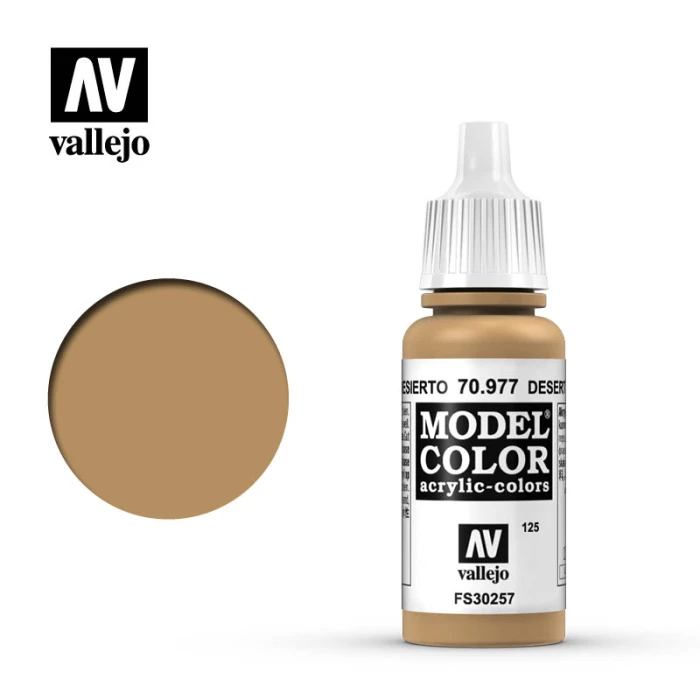 Краска Vallejo серии Model Color - Desert Yellow 70977, матовая (17 мл)