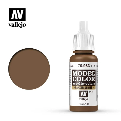 Краска Vallejo серии Model Color - Flat Earth 70983, матовая (17 мл)