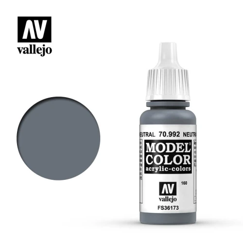 Краска Vallejo серии Model Color - Neutral Grey 70992, матовая (17 мл) Краска Vallejo серии Model Color - Neutral Grey 70992, матовая (17 мл)