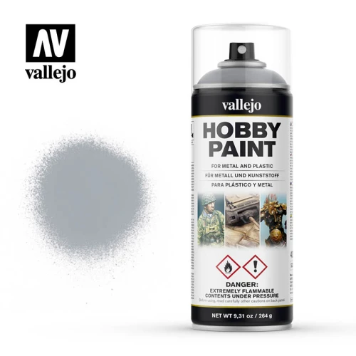 Аэрозольная грунтовка Vallejo серии Aerosol - Silver 28021 (400 мл) Аэрозольная грунтовка Vallejo серии Aerosol - Silver 28021 (400 мл)