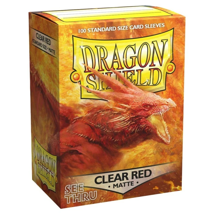Протекторы Dragon Shield матовые полупрозрачные красные (100 шт.) Протекторы Dragon Shield матовые полупрозрачные красные (100 шт.)