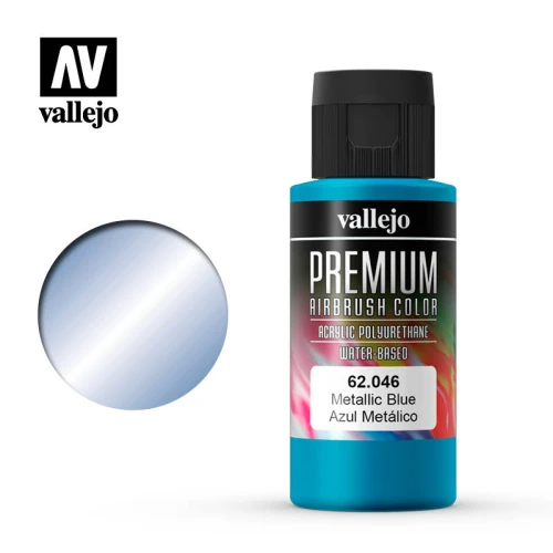 Краска Vallejo серии Premium Color - Metallic Blue 62046, металлик (60 мл) Краска Vallejo серии Premium Color - Metallic Blue 62046, металлик (60 мл)