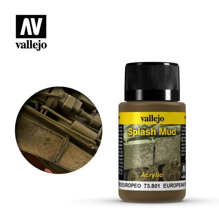 Краска Vallejo серии Weathering Effects - European Splash Mud 73801 (40 мл)