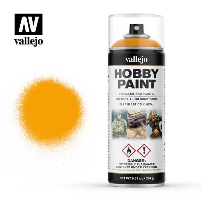 Аэрозольная грунтовка Vallejo серии Aerosol - Sun Yellow 28018 (400 мл)