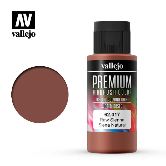 Краска Vallejo серии Premium Color - Raw Sienna 62017 (60 мл)
