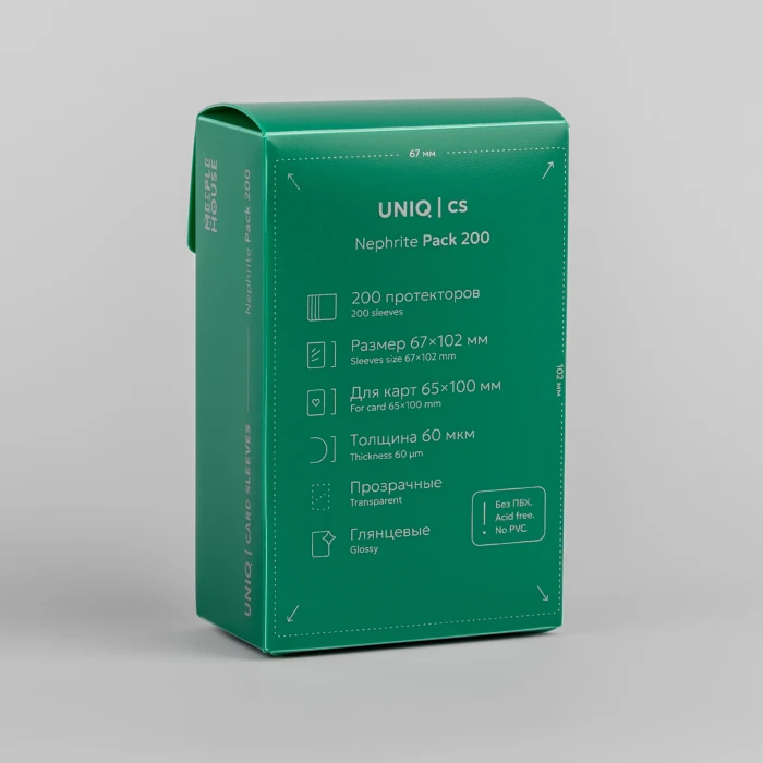 UCS Nephrite протекторы для карт 65х100 мм (200 шт) UCS Nephrite протекторы для карт 65х100 мм (200 шт)