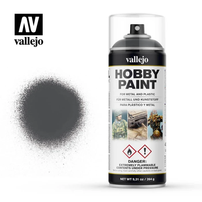 Аэрозольная грунтовка Vallejo серии Aerosol - Panzer Grey 28002 (400 мл)