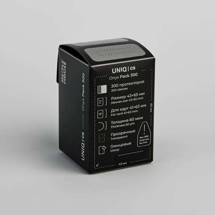 UCS Onyx протекторы для карт 41х63 мм (300 шт) UCS Onyx протекторы для карт 41х63 мм (300 шт)