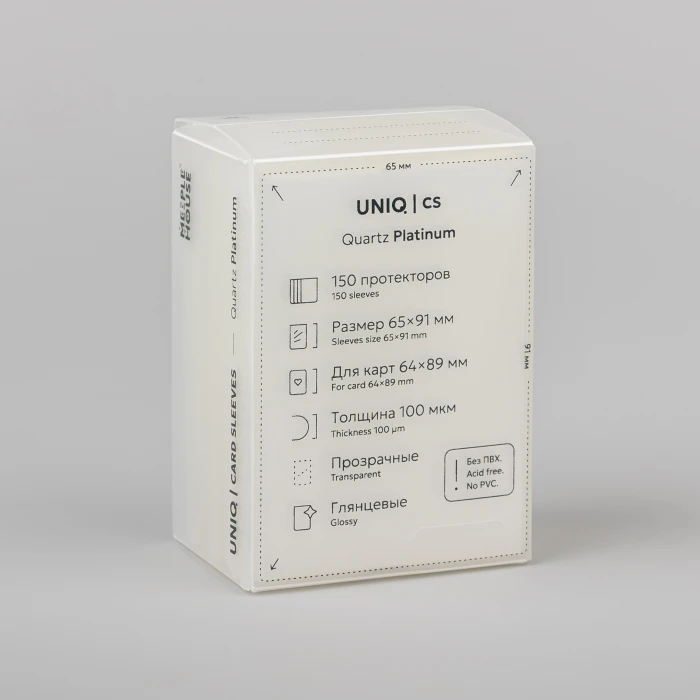 UCS Quartz Platinum для карт 64х89 мм (150 шт) UCS Quartz Platinum для карт 64х89 мм (150 шт)