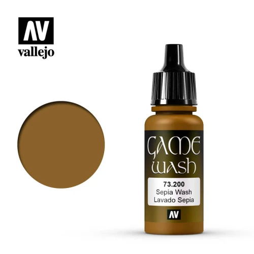 Краска Vallejo серии Color Wash - Sepia Wash 73200, проливка (17 мл) Краска Vallejo серии Color Wash - Sepia Wash 73200, проливка (17 мл)