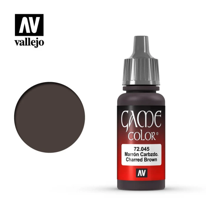 Краска Vallejo серии Game Color - Charred Brown 72045 (17 мл)