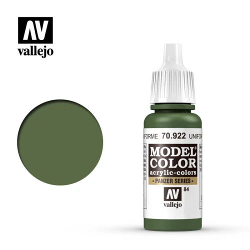 Краска Vallejo серии Model Color - Uniform Green 70922, матовая (17 мл) Краска Vallejo серии Model Color - Uniform Green 70922, матовая (17 мл)