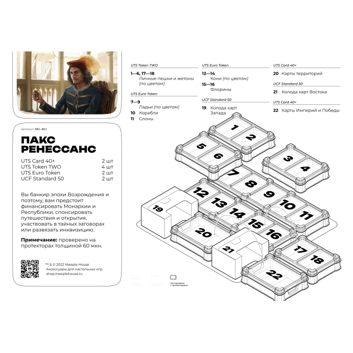 Органайзер для игры Пакс Ренесcанс. Второе издание