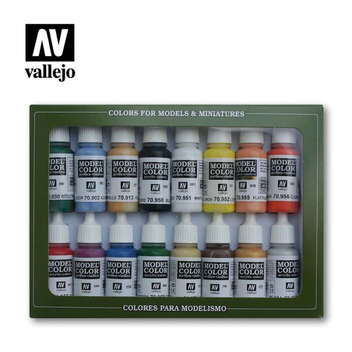 Набор красок Vallejo - Basic Colors USA 70140 (16 красок по 17 мл) Набор красок Vallejo - Basic Colors USA 70140 (16 красок по 17 мл)