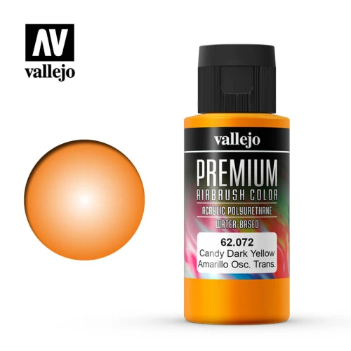 Краска Vallejo серии Premium Color - Candy Dark Yellow 62072 (60 мл) Краска Vallejo серии Premium Color - Candy Dark Yellow 62072 (60 мл)