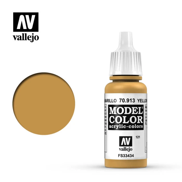 Краска Vallejo серии Model Color - Yellow Ochre 70913, матовая (17 мл)