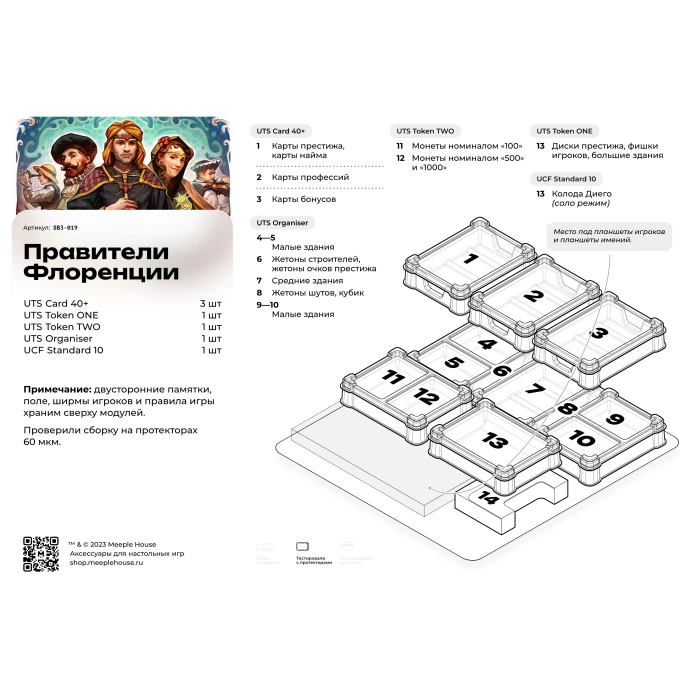 Органайзер для игры Правители Флоренции