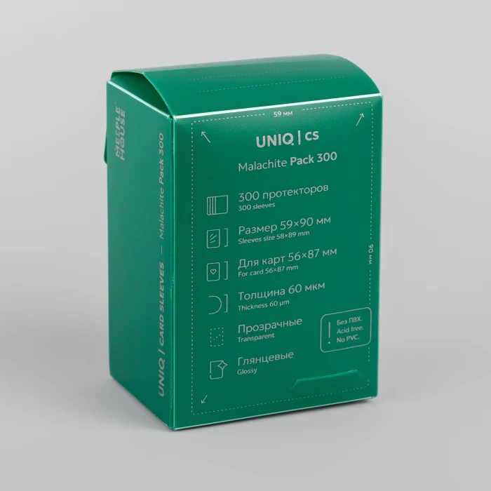 UCS Malachite протекторы для карт 56х87 мм (300 шт) UCS Malachite протекторы для карт 56х87 мм (300 шт)