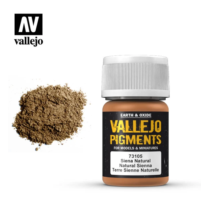 Краска Vallejo серии Pigments - Natural Sienna 73105 (35 мл)