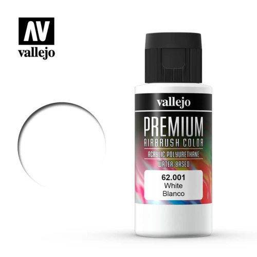 Краска Vallejo серии Premium Color - White 62001 (60 мл) Краска Vallejo серии Premium Color - White 62001 (60 мл)