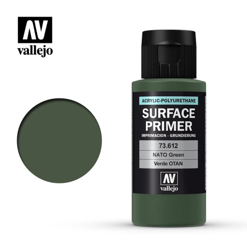 Краска Vallejo серии Surface Primer - NATO Green 73612, грунтовка (60 мл) Краска Vallejo серии Surface Primer - NATO Green 73612, грунтовка (60 мл)