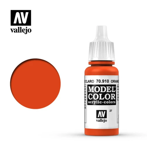 Краска Vallejo серии Model Color - Orange Red 70910, матовая (17 мл) Краска Vallejo серии Model Color - Orange Red 70910, матовая (17 мл)