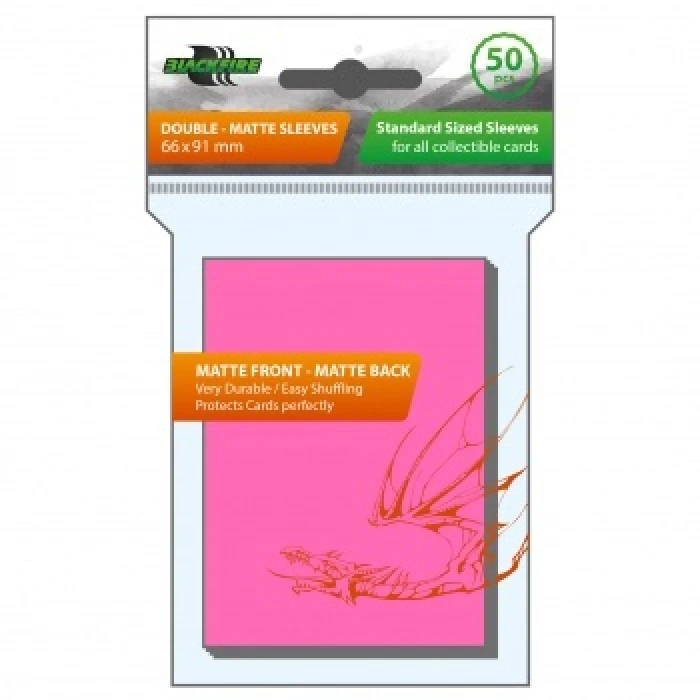 Протекторы Blackfire Double-Matte для ККИ - Розовые (50 шт.)