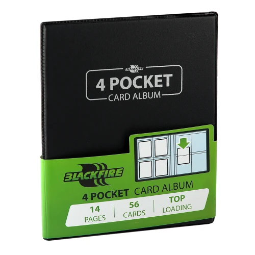Blackfire 4 Pocket Card Album - Black Blackfire 4 Pocket Card Album - Black