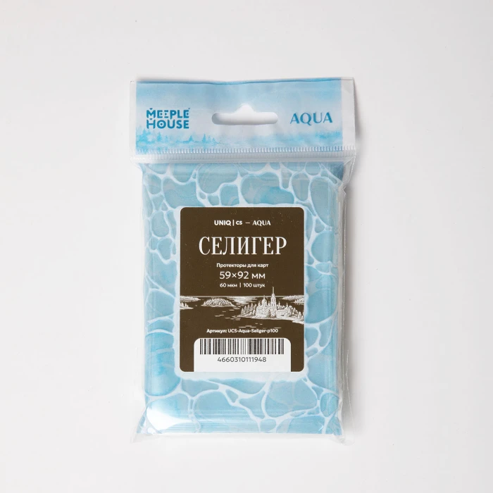 UCS Aqua - Селигер протекторы для карт 59 на 92 мм (100 шт)