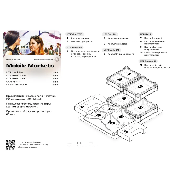 Органайзер для игры Mobile Markets для карт в портекторах