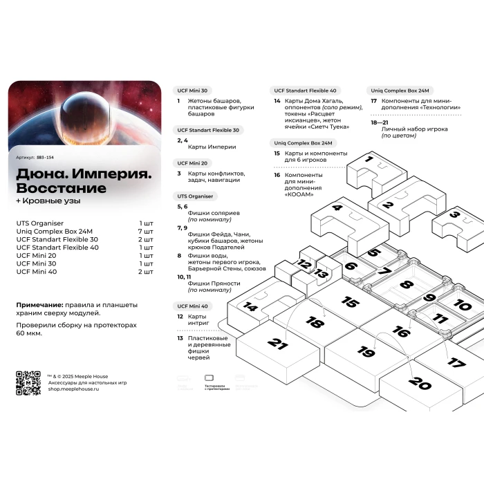 Органайзер для Дюна. Империя. Восстание + доп. Кровные узы