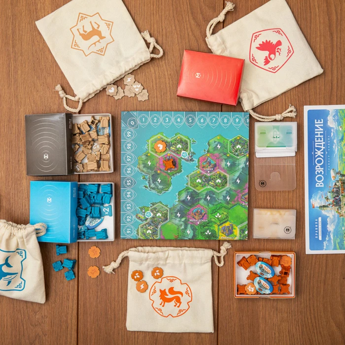 Органайзер для настольной игры Возрождение (Версия с мешочками)