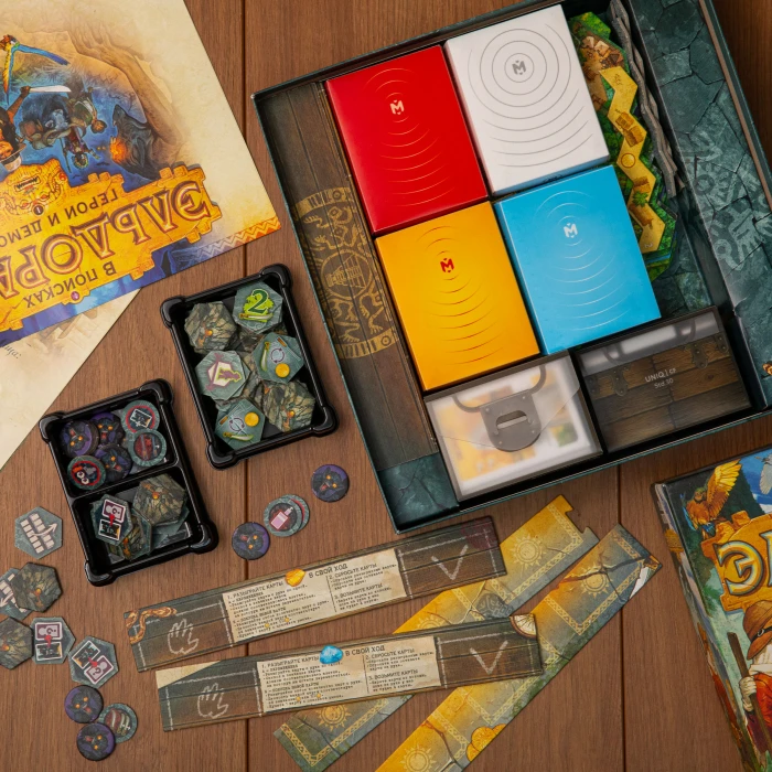 Органайзер для игры "В поисках Эльдорадо + доп. Герои и демоны и промо карты"