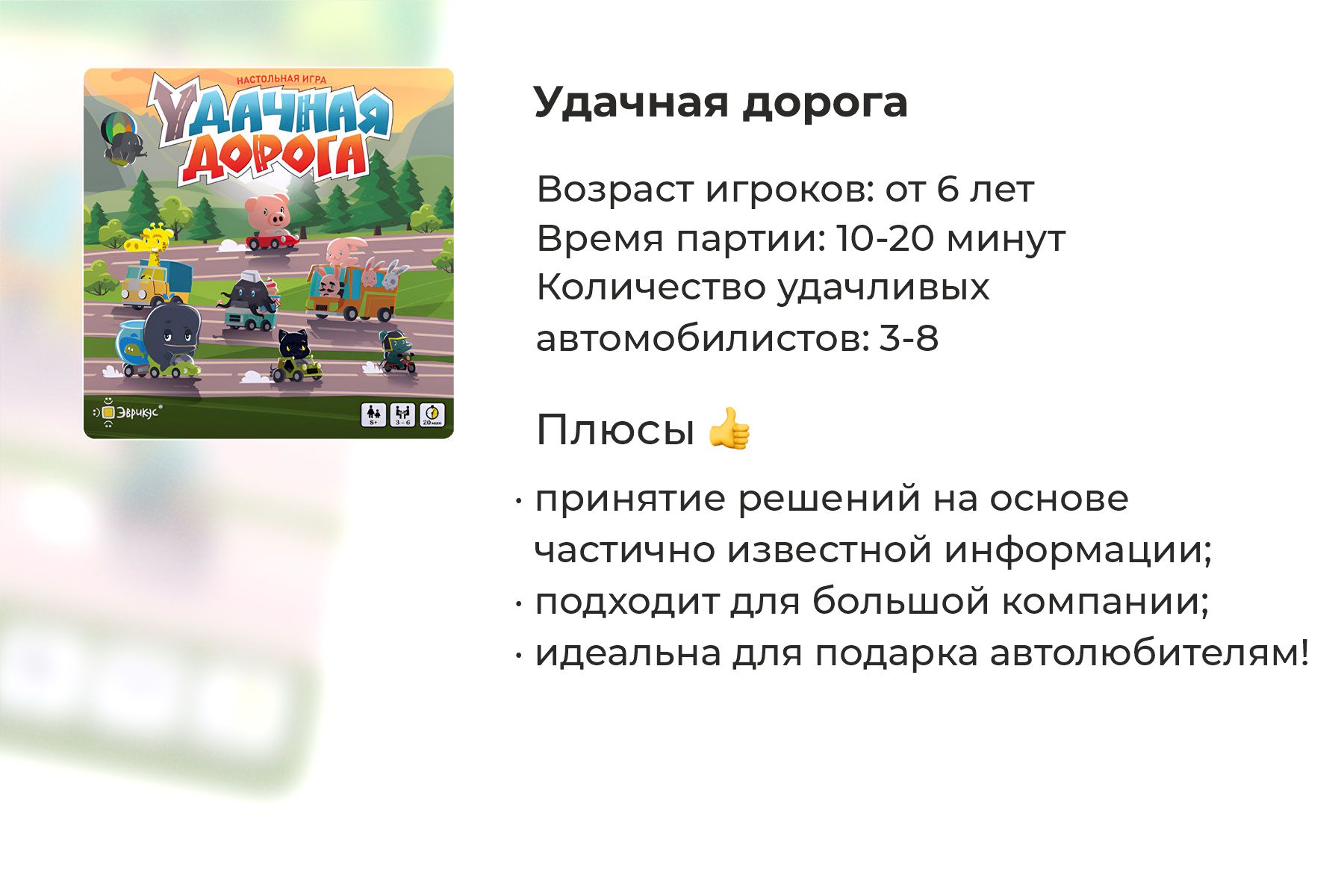 Подробный обзор настольной игры «Удачная дорога»
